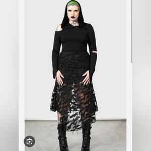 Killstar Nightdew Midi Skirt XXL